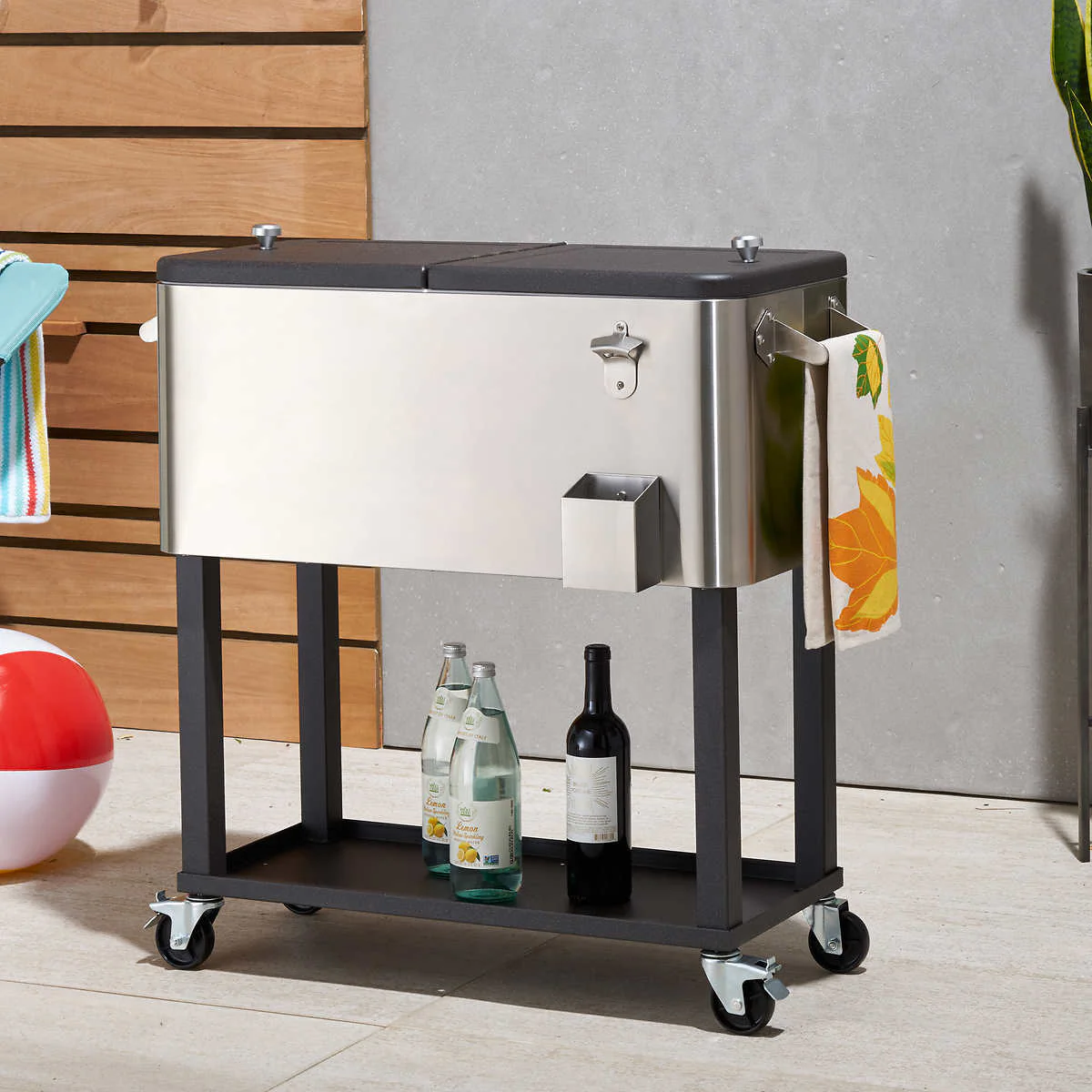 Trinity - Glacière en acier inoxydable avec couvercle - 94,6 L (100 pte) - Image 2