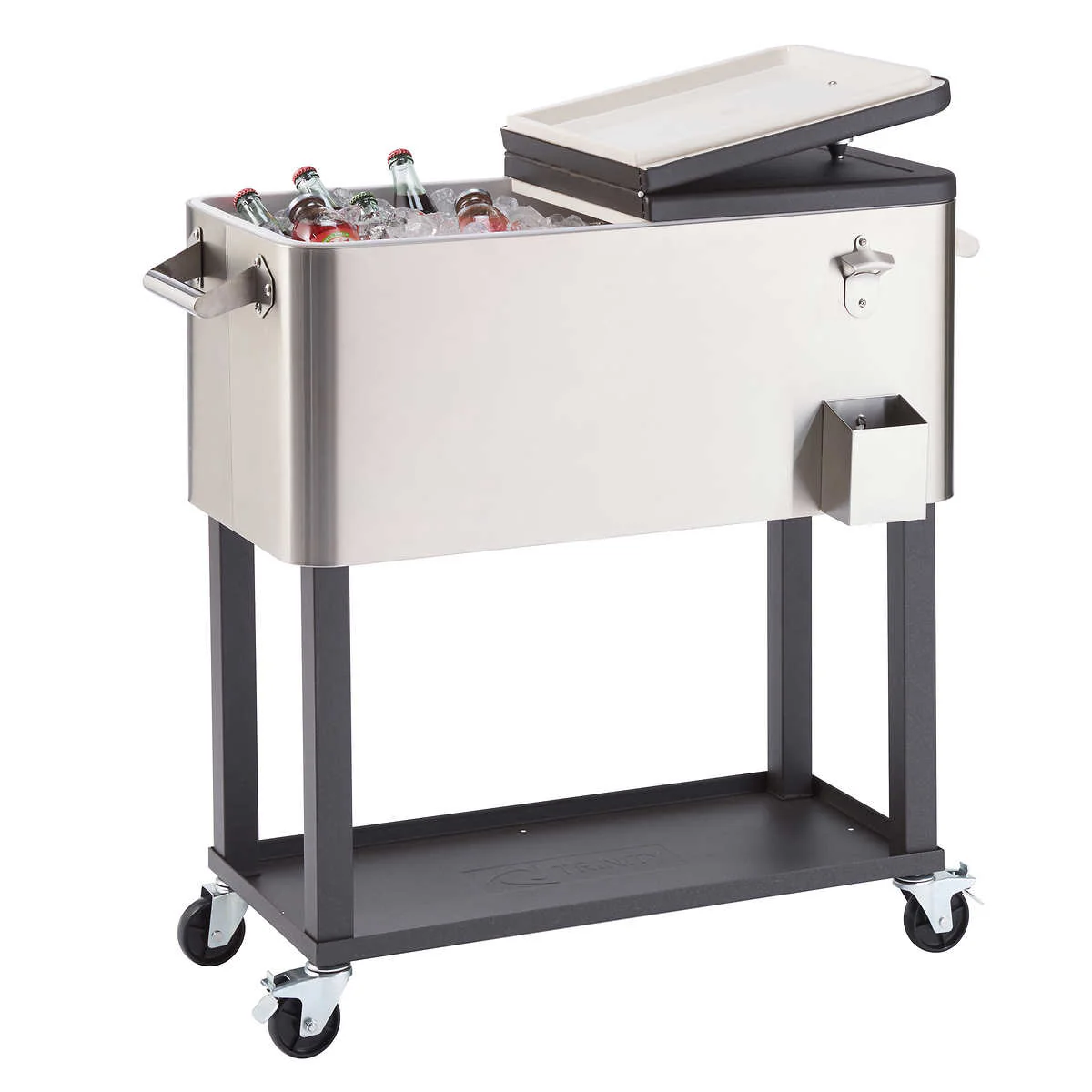 Trinity - Glacière en acier inoxydable avec couvercle - 94,6 L (100 pte) - Image 6