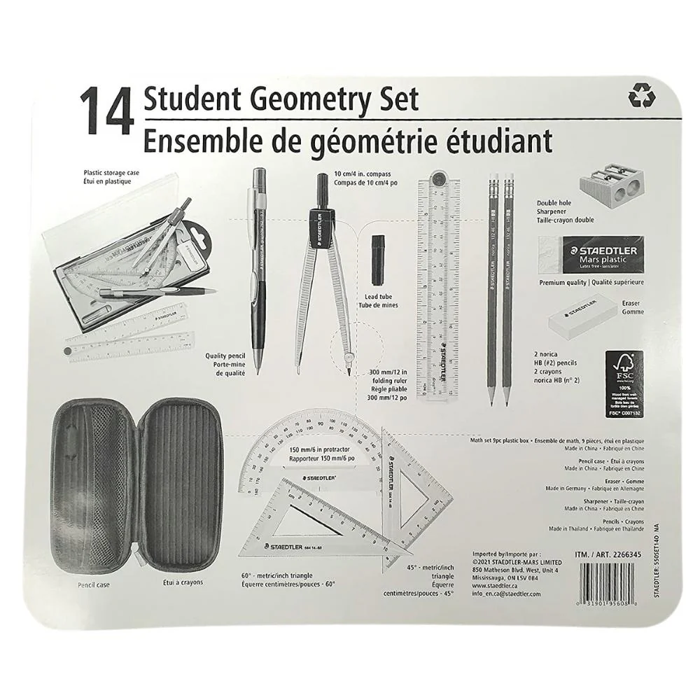 Staedtler - Ensemble 14 pièces pour géométrie - Image 2