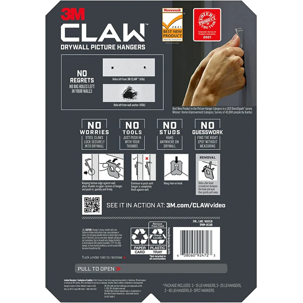 3M Claw - Crochets pour cadres avec marqueur, assortis - Image 3