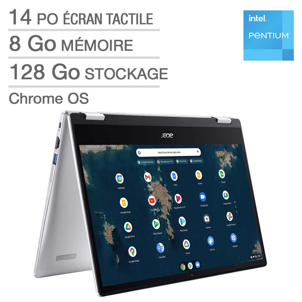Acer – Ordinateur Chromebook 2-en-1 Spin 314 CP314-1H-P3SF, N6000 - Image 2