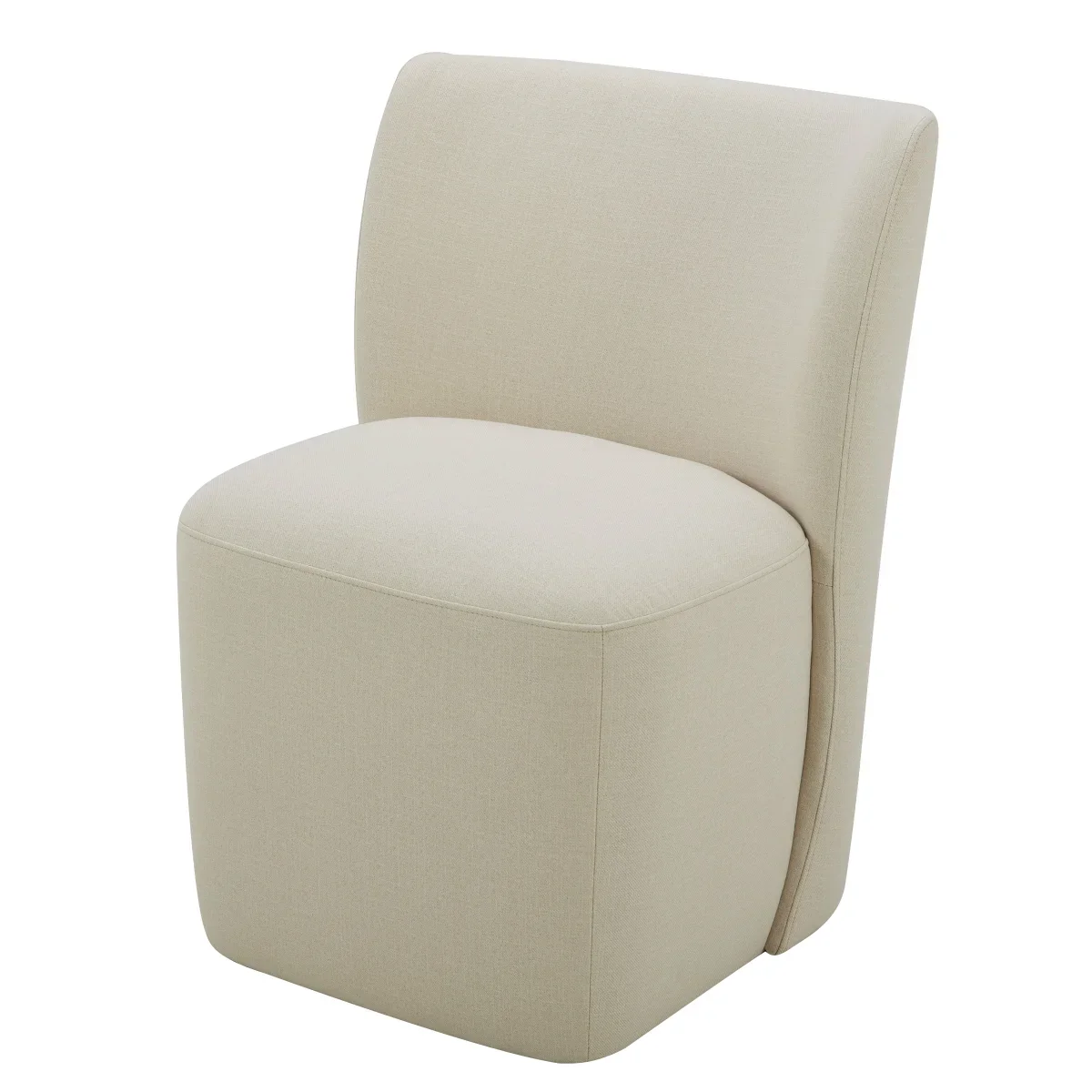 Aiden & Ivy - Chaise en tissu sans accoudoir avec roulettes Blair - Image 2