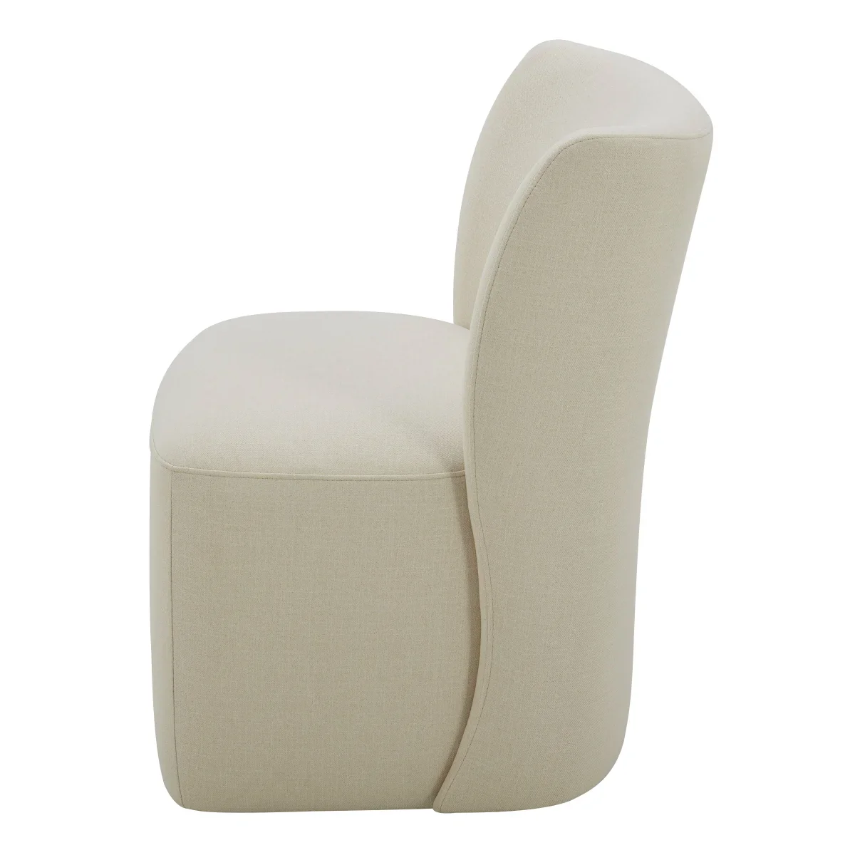 Aiden & Ivy - Chaise en tissu sans accoudoir avec roulettes Blair - Image 3