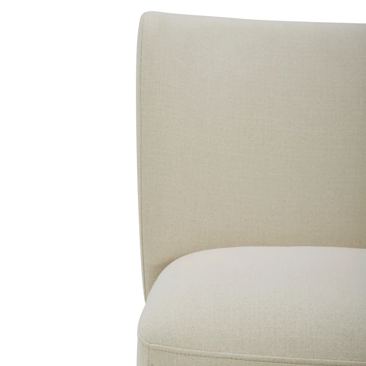 Aiden & Ivy - Chaise en tissu sans accoudoir avec roulettes Blair - Image 5