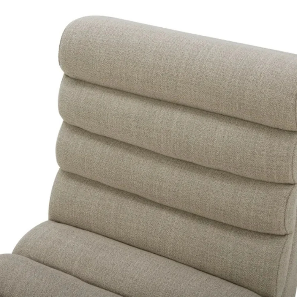 Aiden & Ivy - Chaise en tissu sans accoudoir avec roulettes pour salle à manger - Image 14