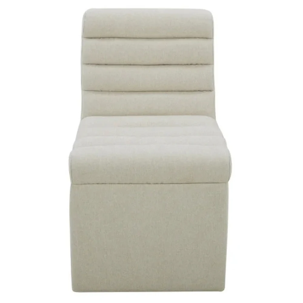 Aiden & Ivy - Chaise en tissu sans accoudoir avec roulettes pour salle à manger - Image 16