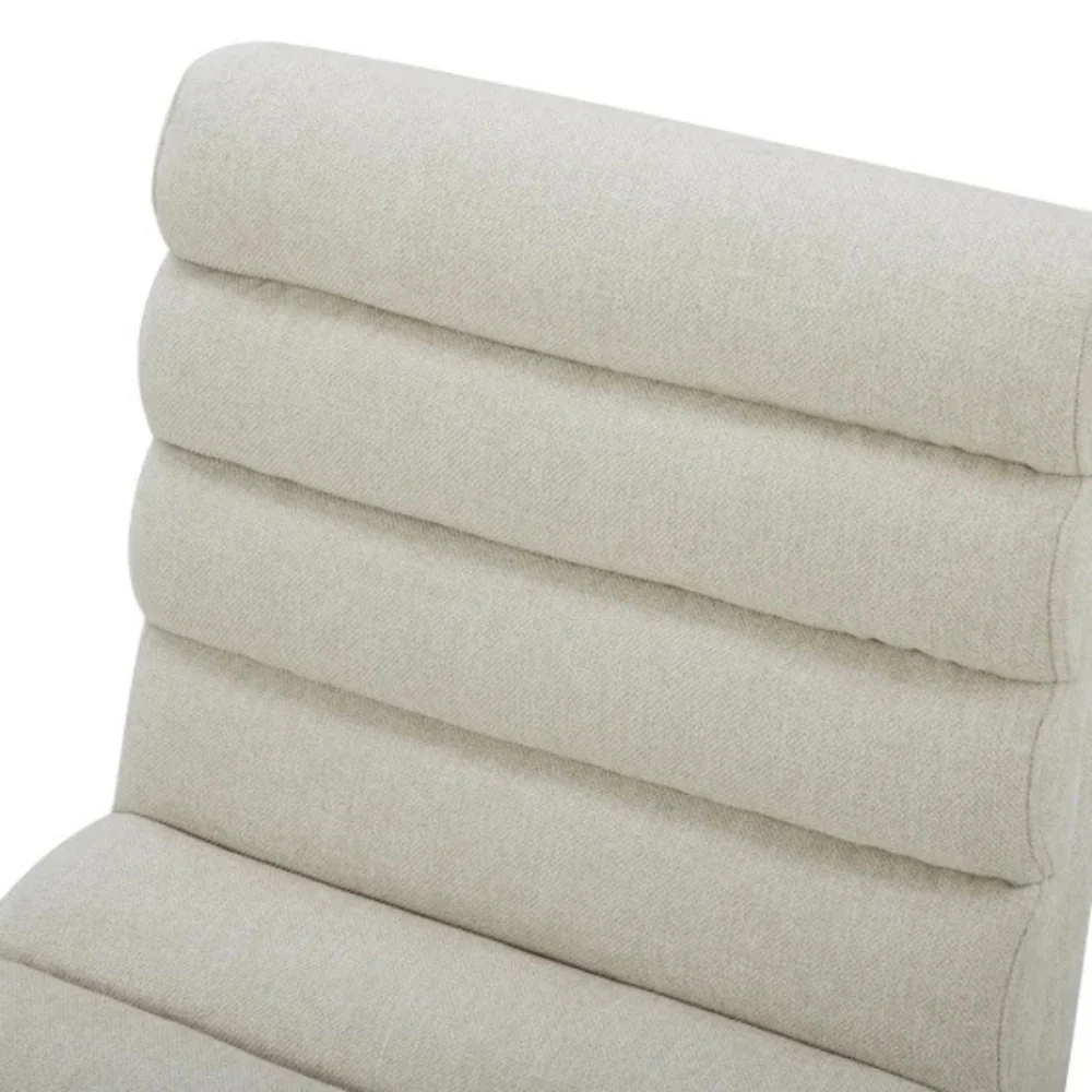Aiden & Ivy - Chaise en tissu sans accoudoir avec roulettes pour salle à manger - Image 21
