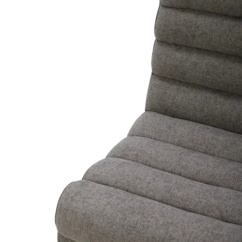 Aiden & Ivy - Chaise en tissu sans accoudoir avec roulettes pour salle à manger - Image 6