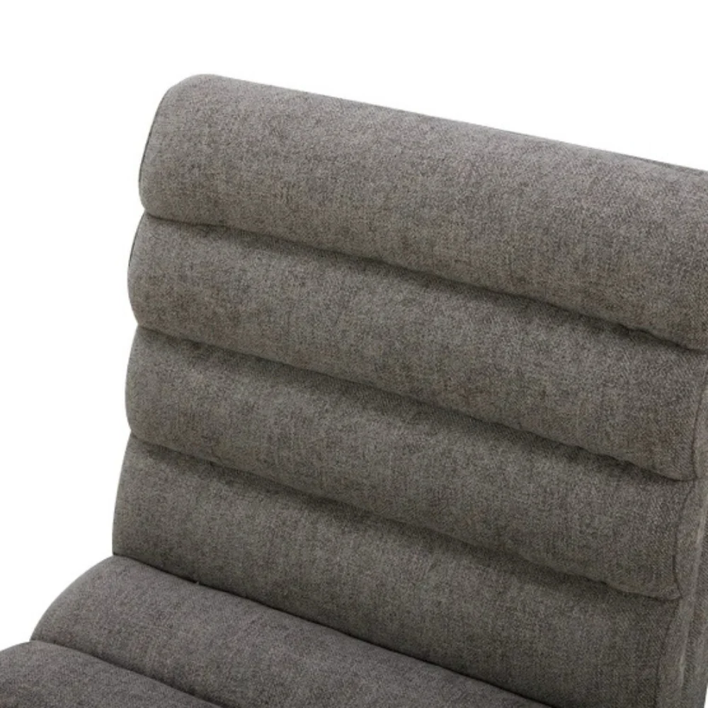 Aiden & Ivy - Chaise en tissu sans accoudoir avec roulettes pour salle à manger - Image 7
