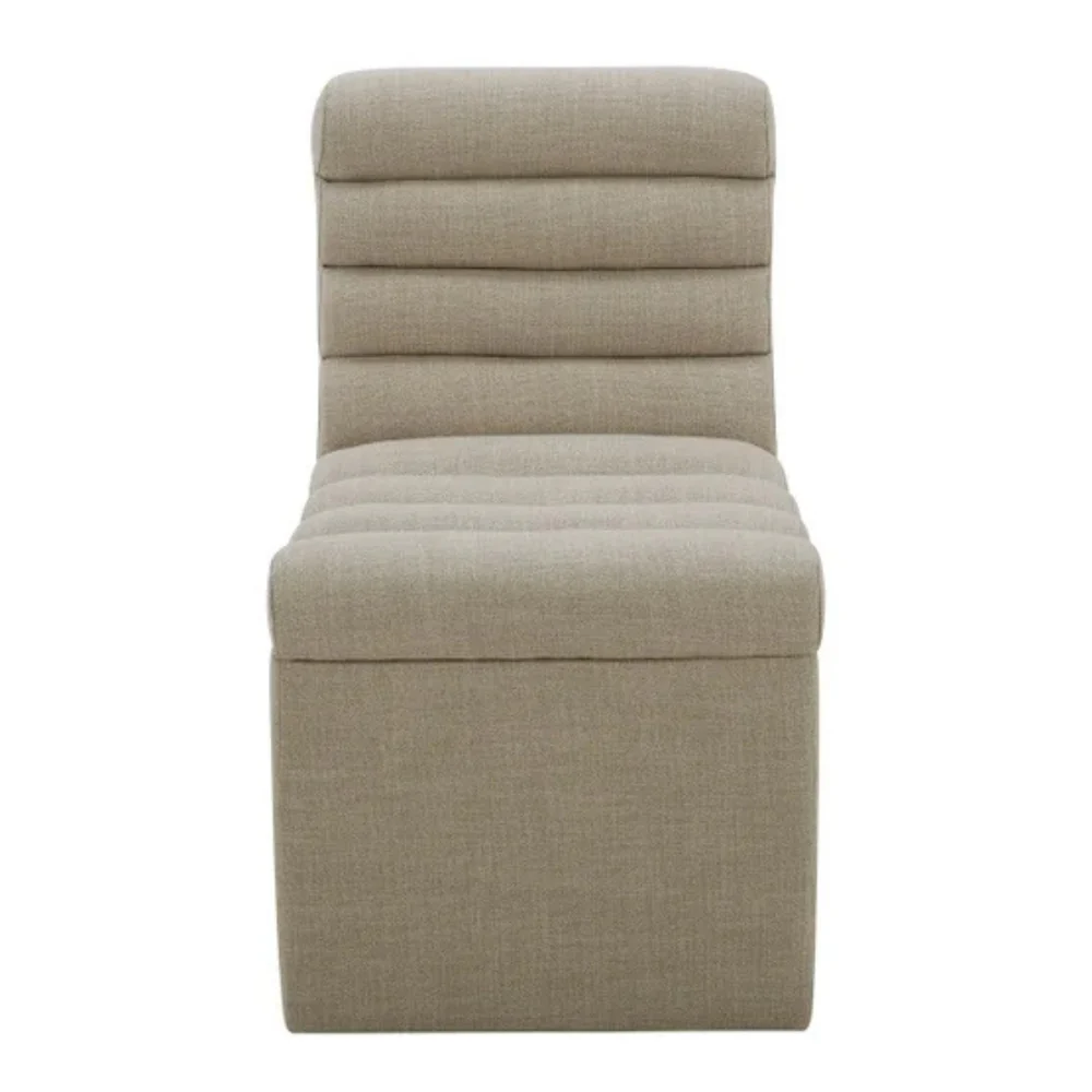 Aiden & Ivy - Chaise en tissu sans accoudoir avec roulettes pour salle à manger - Image 9