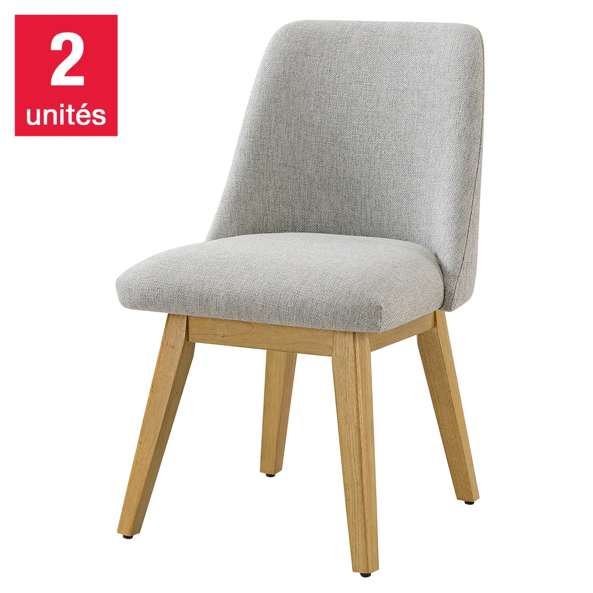 Aiden & Ivy - Ensemble de 2 chaises de salle Ă manger en tissu Destin