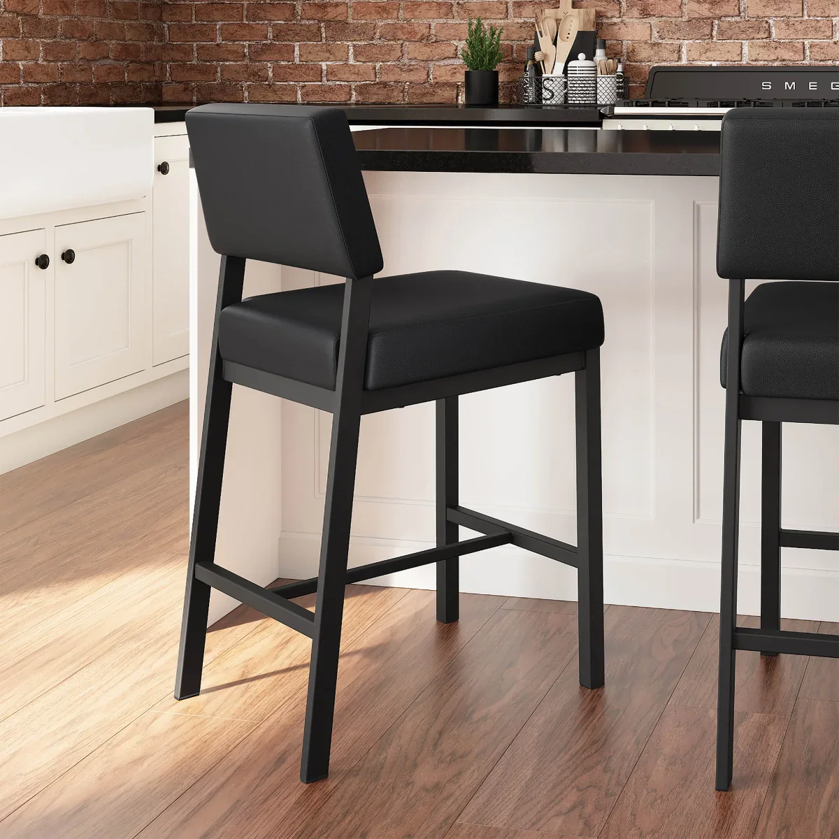 Amisco - Tabouret Avery de comptoir avec base noir - Image 4