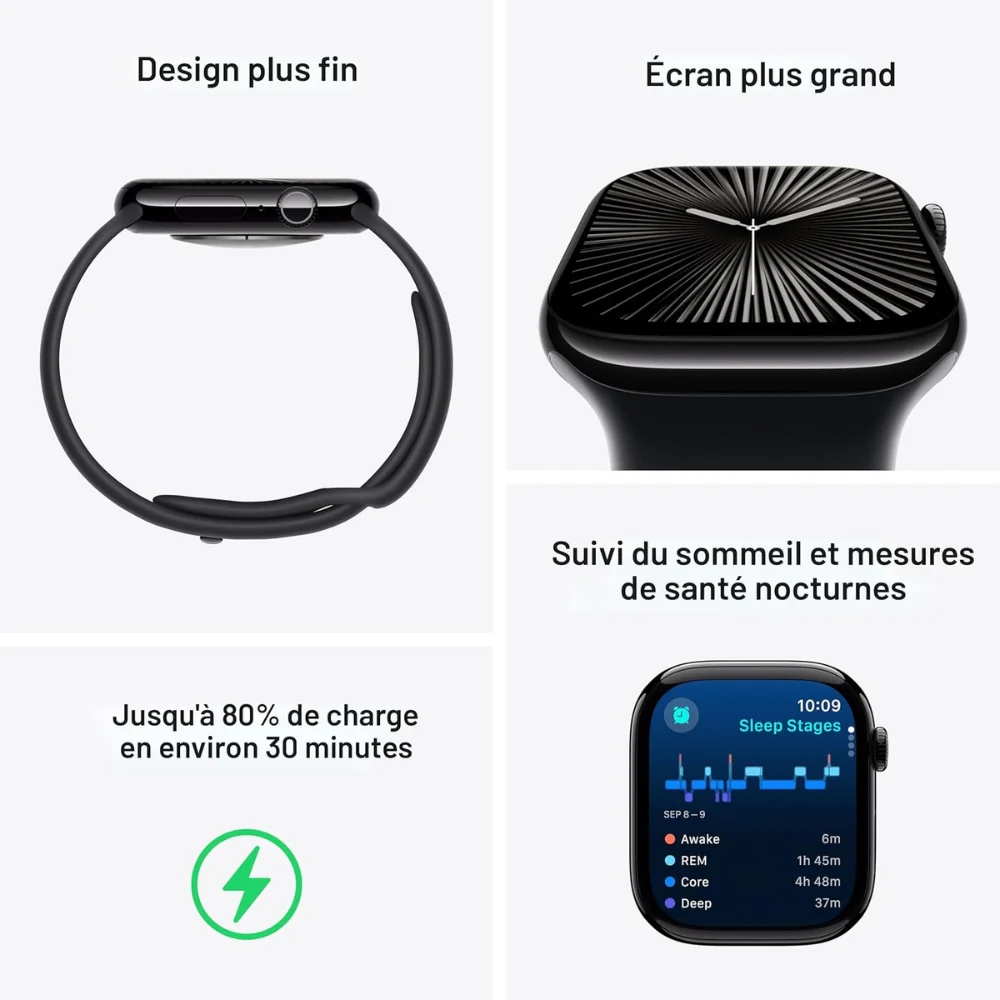 Apple -Montre / Watch Series 10 - 46mm - GPS - aluminium Noir - Image 3