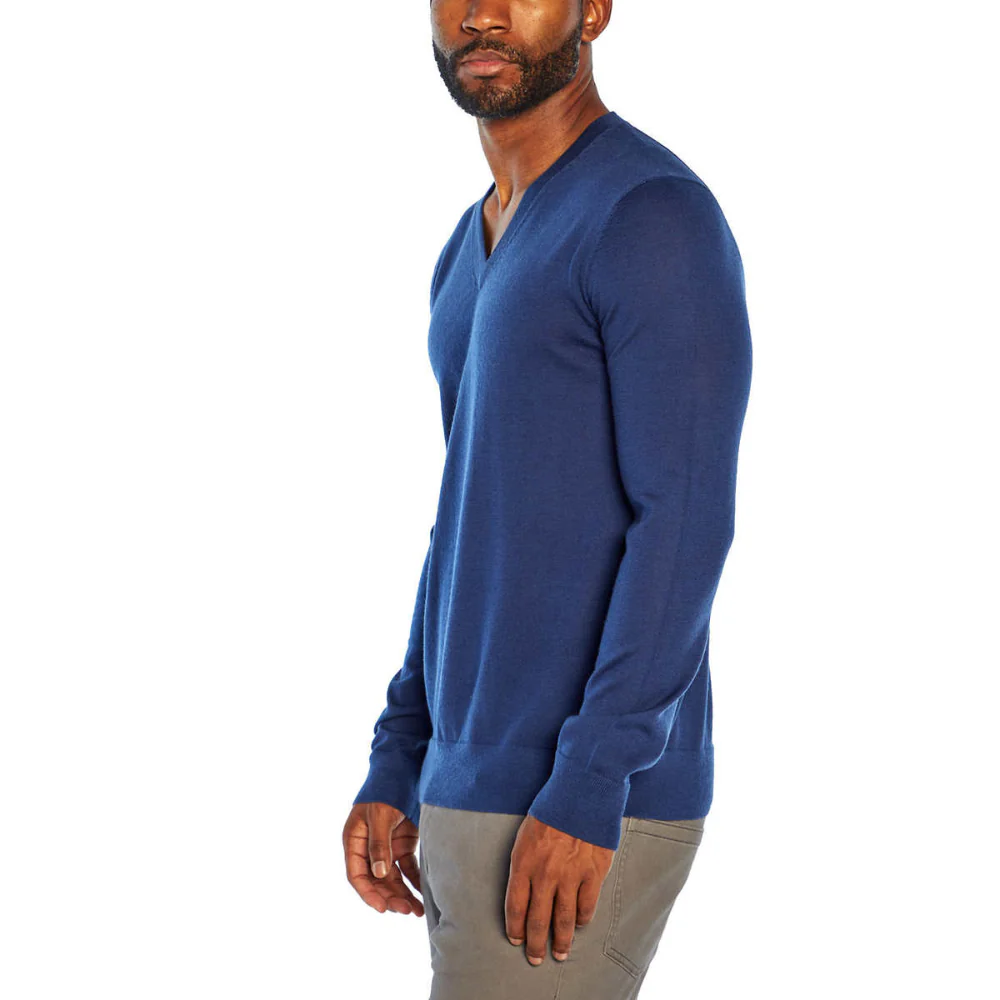 Banana Republic - Pull à manches longues en laine mérino col en v - Image 6