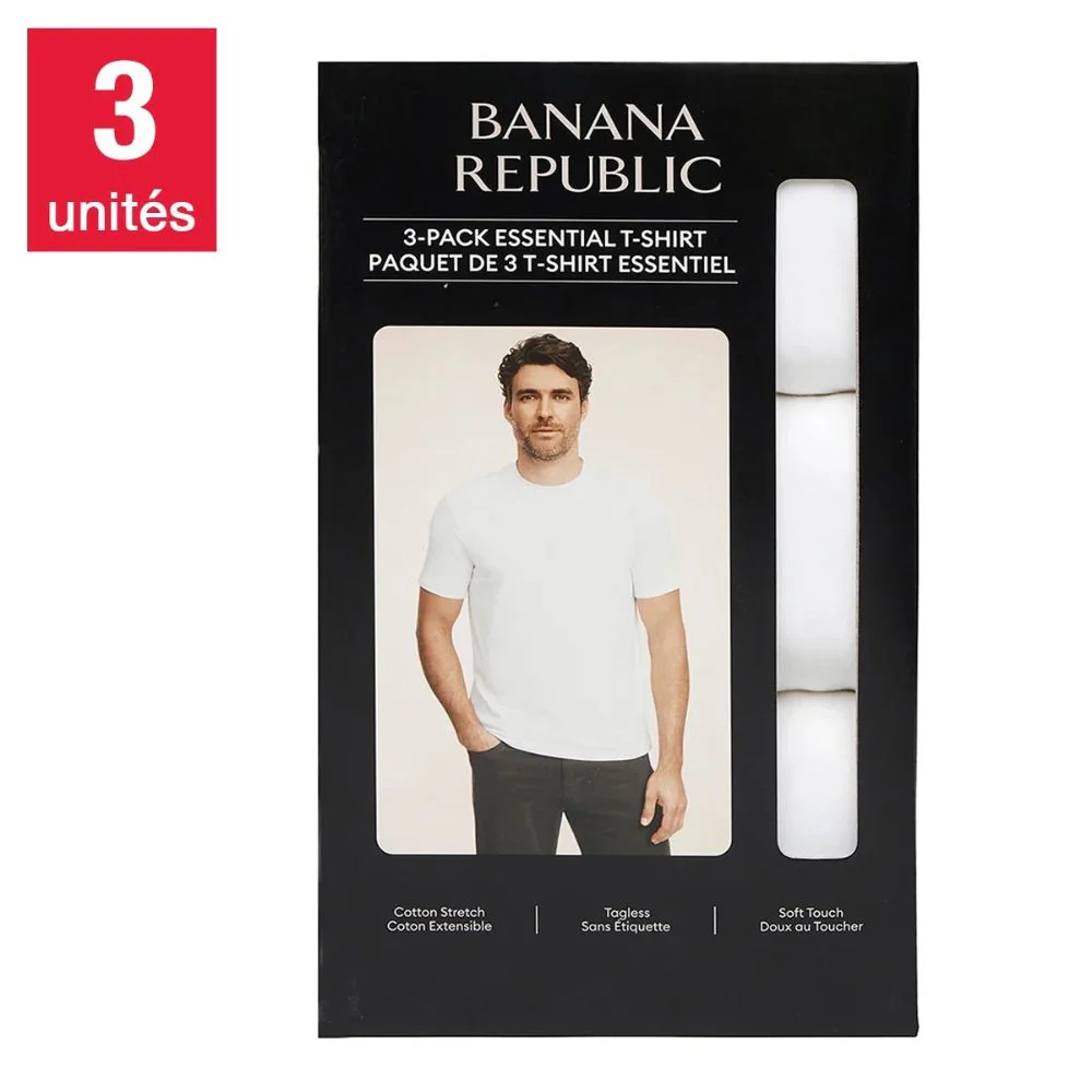 Banana Republic - T-shirt à col ras du cou, paquet de 3 - Image 4