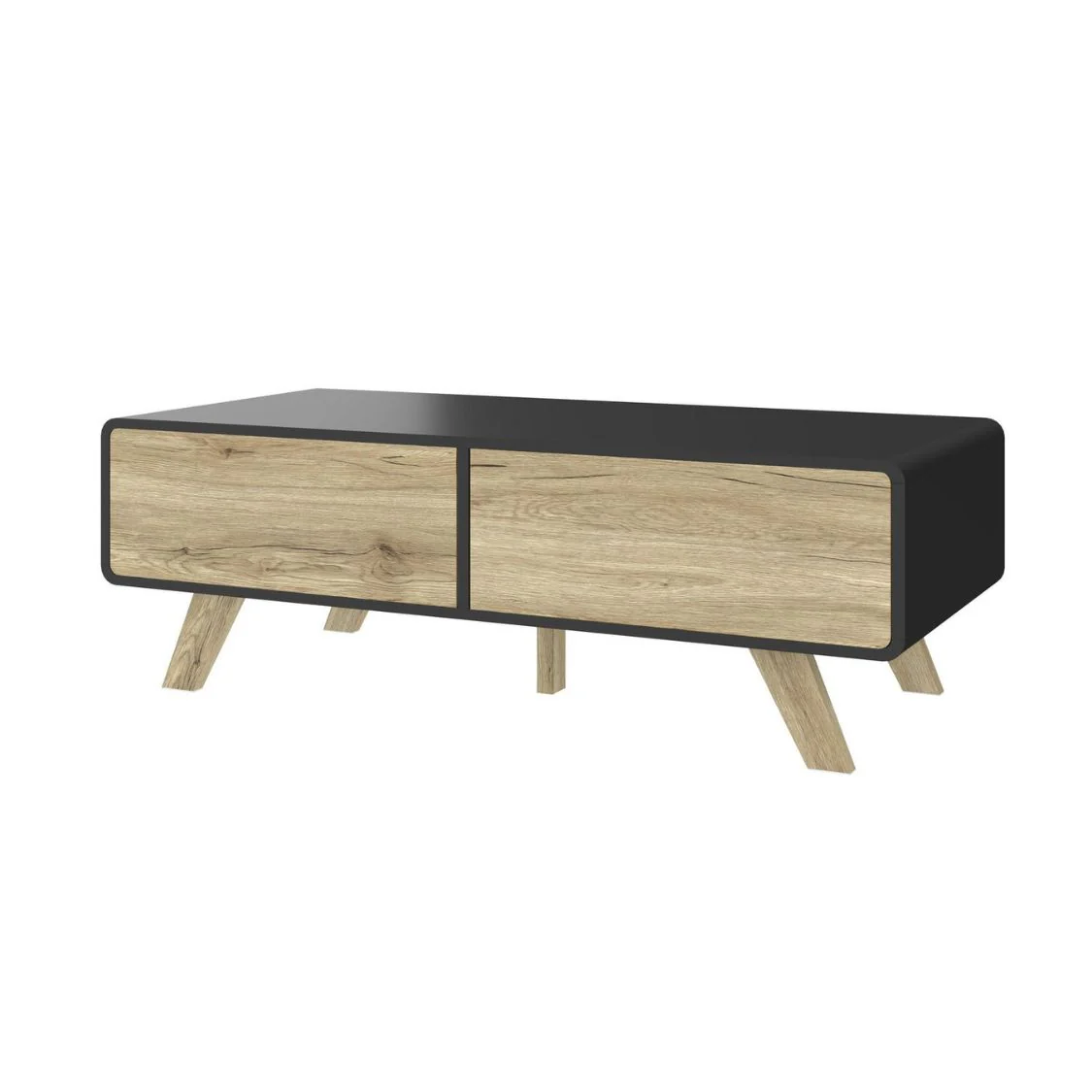 Bestar Alhena - Table basse 48W en chêne noir uv et brun sable - Image 2