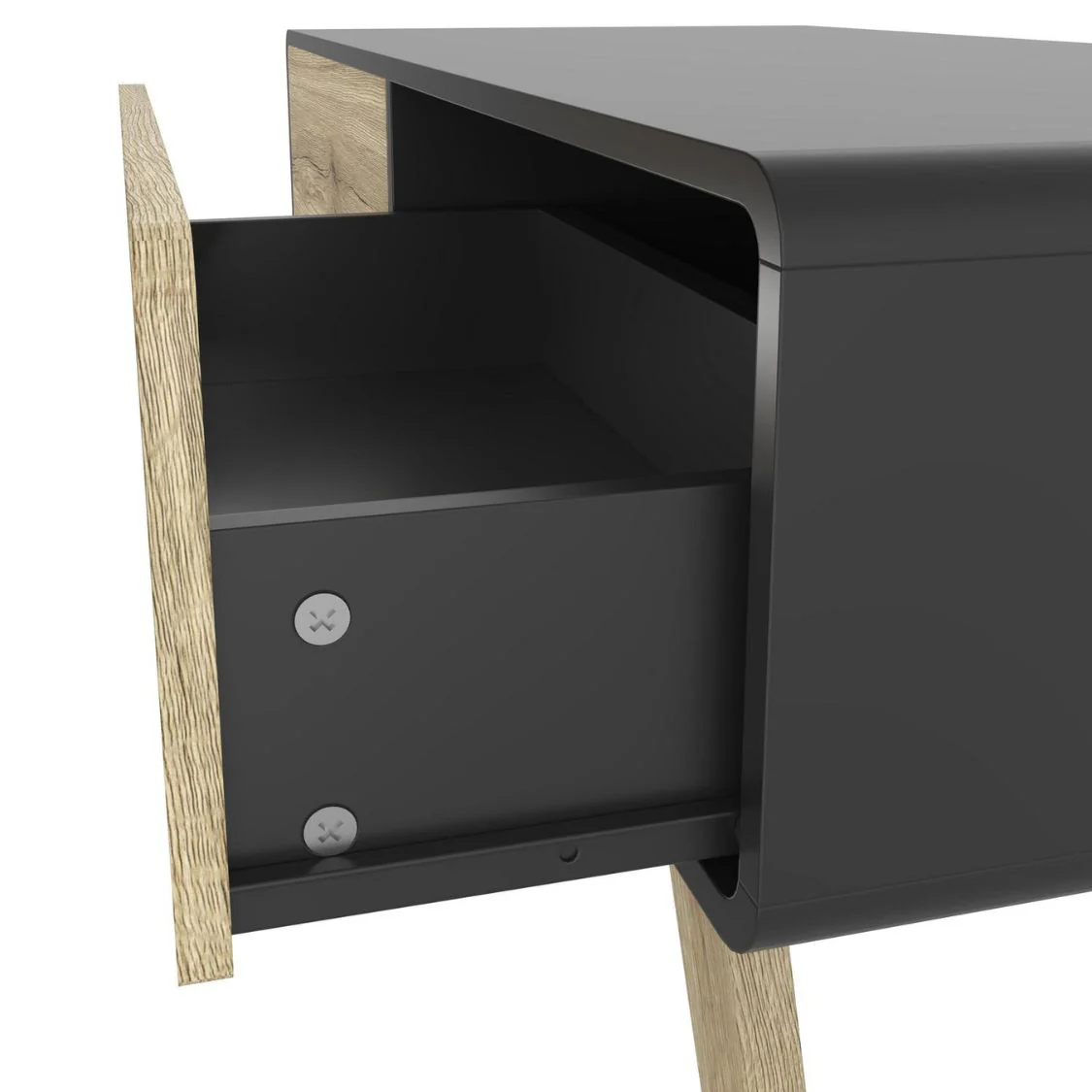Bestar Alhena - Table basse 48W en chêne noir uv et brun sable - Image 4