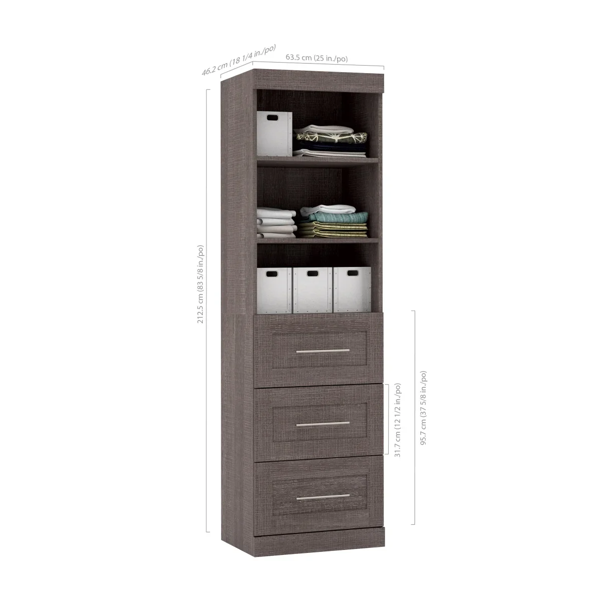 Bestar – Boutique – Unité de rangement de 63,5 cm (25 po) à tiroirs - Image 4