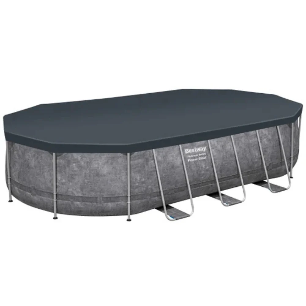 Bestway - Ensemble de piscine ovale hors-sol, Power Steel, 20 pi x 12 pi - Image 4