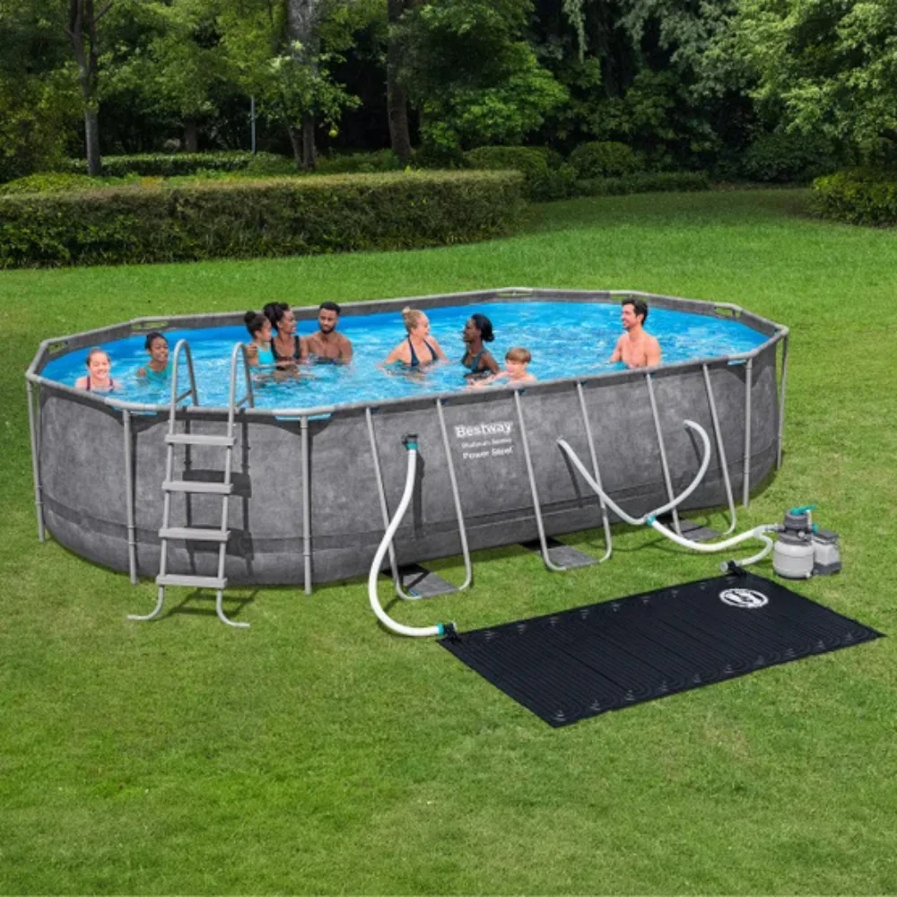 Bestway - Ensemble de piscine ovale hors-sol, Power Steel, 20 pi x 12 pi - Image 5
