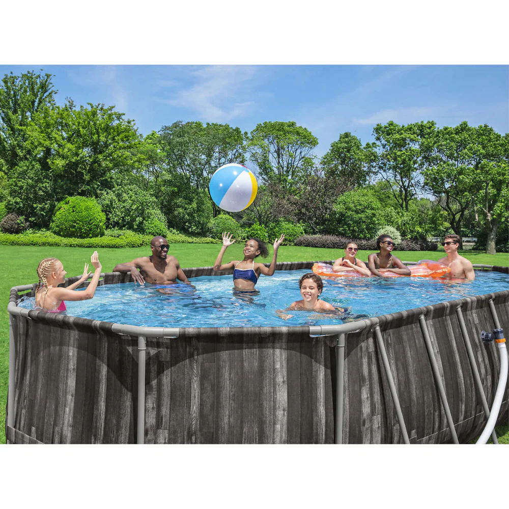 Bestway - Piscine hors terre Power Steel ovale + chauffe-eau solaire 22' - Image 8