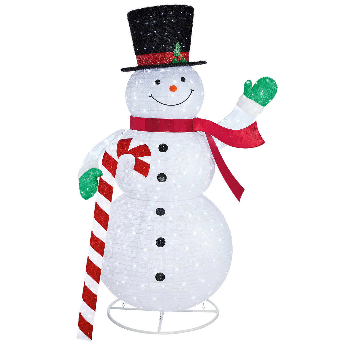 Bonhomme de neige scintillant à DEL escamotable de 2,74 m (9 pi) - Image 2