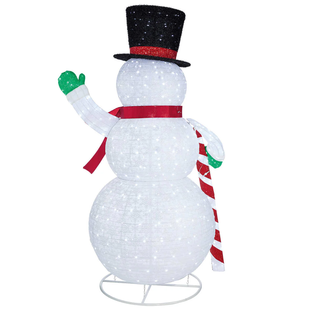 Bonhomme de neige scintillant à DEL escamotable de 2,74 m (9 pi) - Image 3