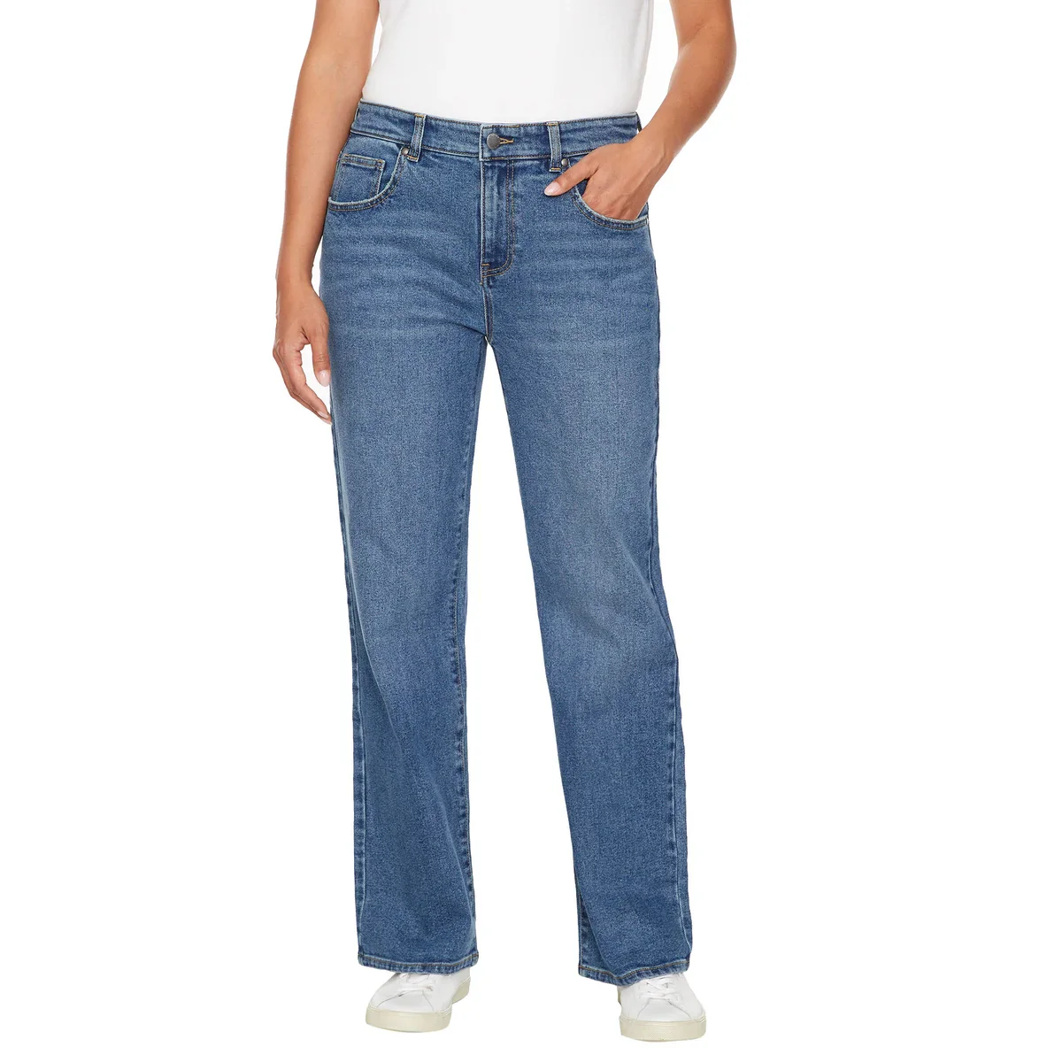Buffalo - Jeans taille haute Ă jambe large