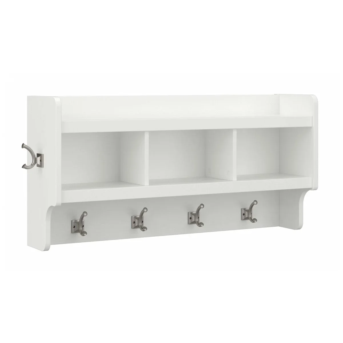 Bush Furniture Woodland - Porte-manteaux mural avec tablette