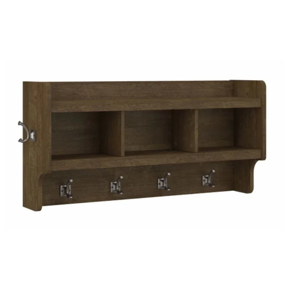 Bush Furniture Woodland - Porte-manteaux mural avec tablette - Image 5