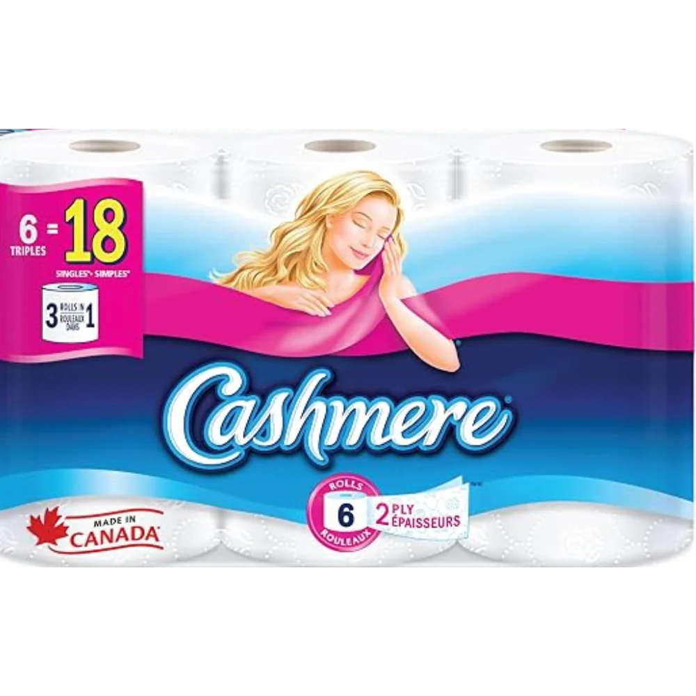 Cachemire - Papier toilette doux et épais, 6 rouleaux