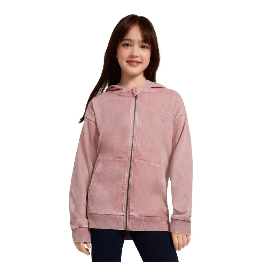 Calvin Klein - Hoodie en denim à fermeture éclair - Image 5