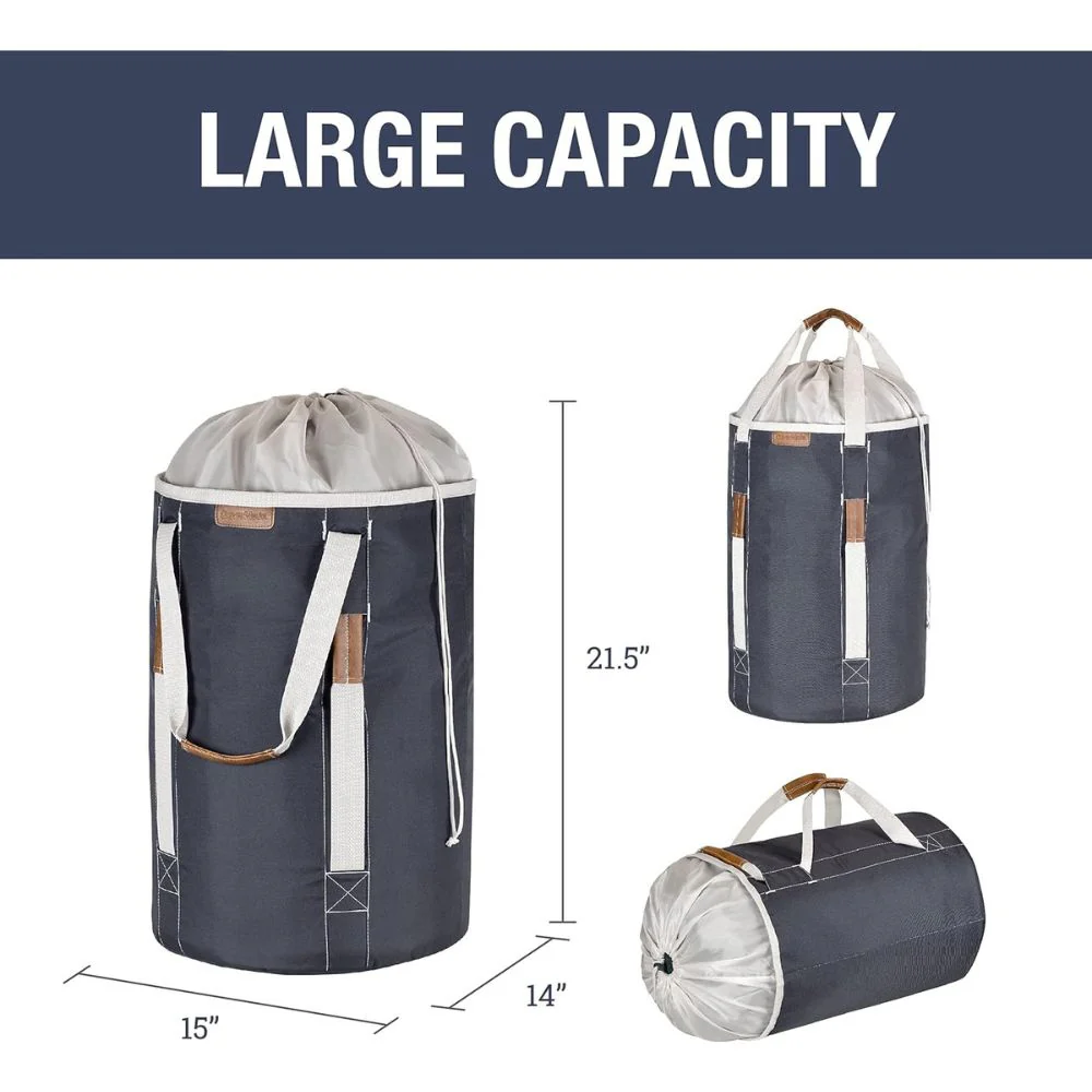CleverMade - Panier à vêtements, sac à dos à linge fourre-tout - Image 2