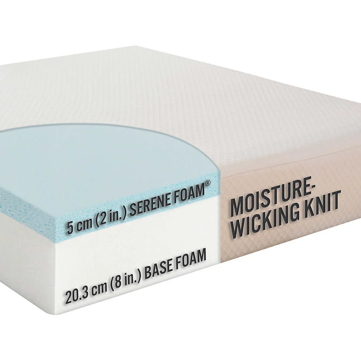 Comfort Tech - Matelas simple en mousse moyenne Serene - Image 5