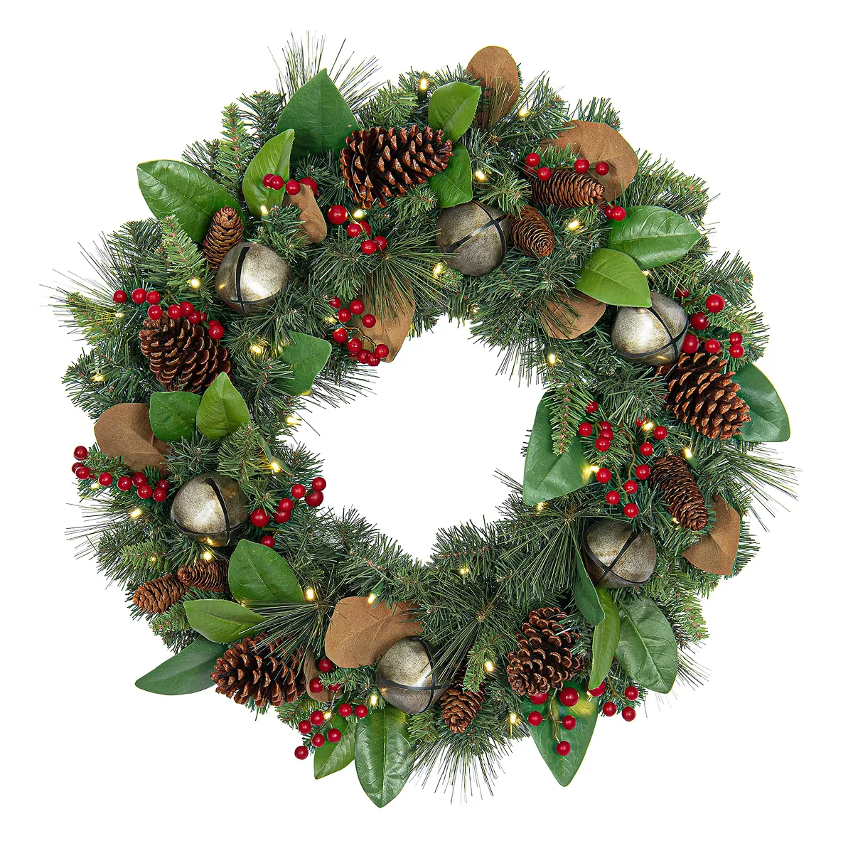 Couronne décorée de 30 po avec clochettes