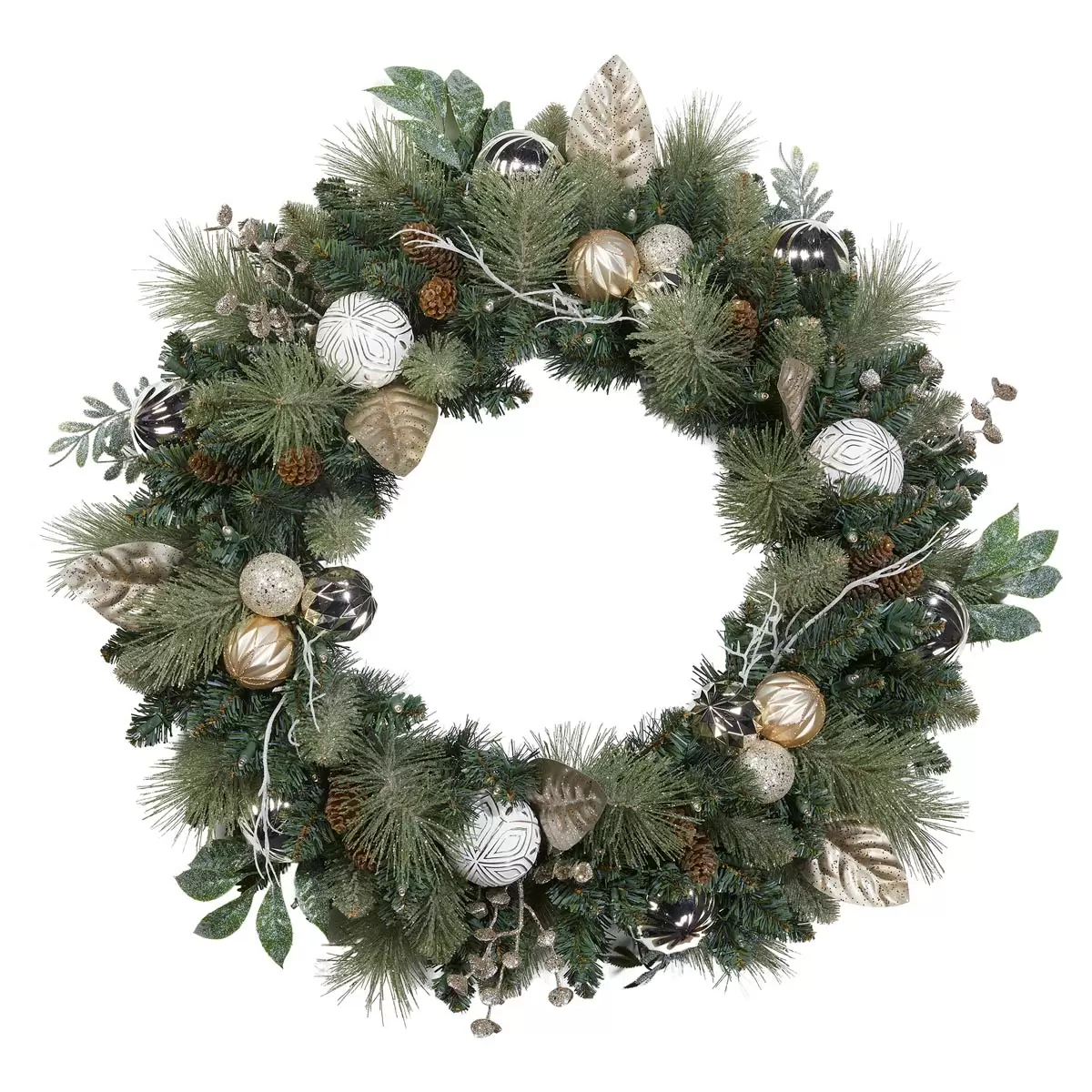 Couronne décorée pré-éclairée de 30 po (76 cm) - Image 2