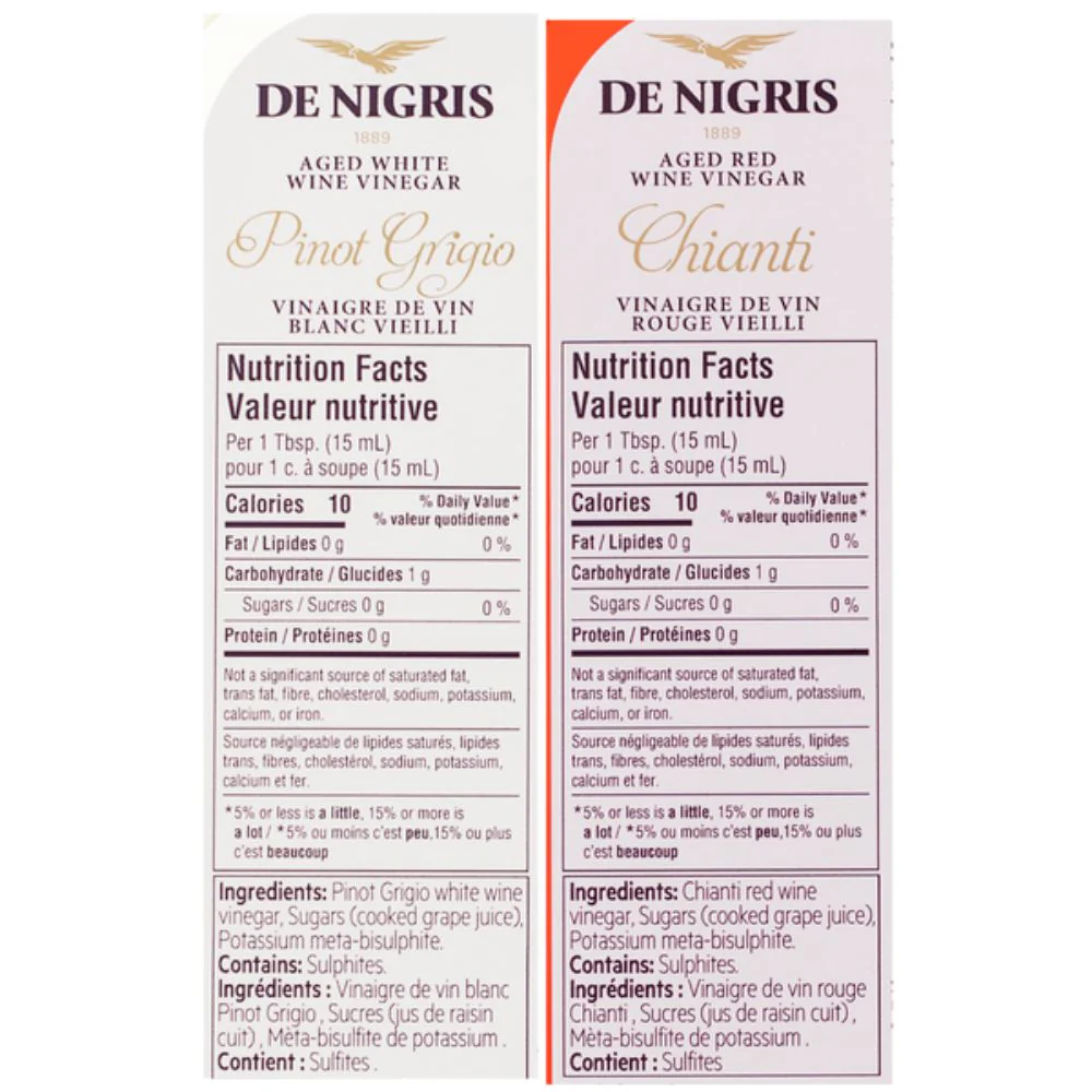 De Nigris - Vinaigre de Vin Chianti et Pinot Grigio - Image 2