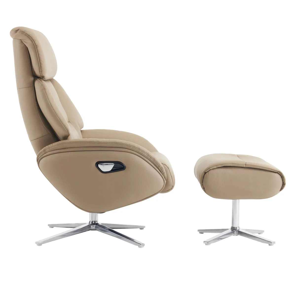 Dola Hills – Fauteuil inclinable en cuir pleine fleur avec ottoman - Image 2