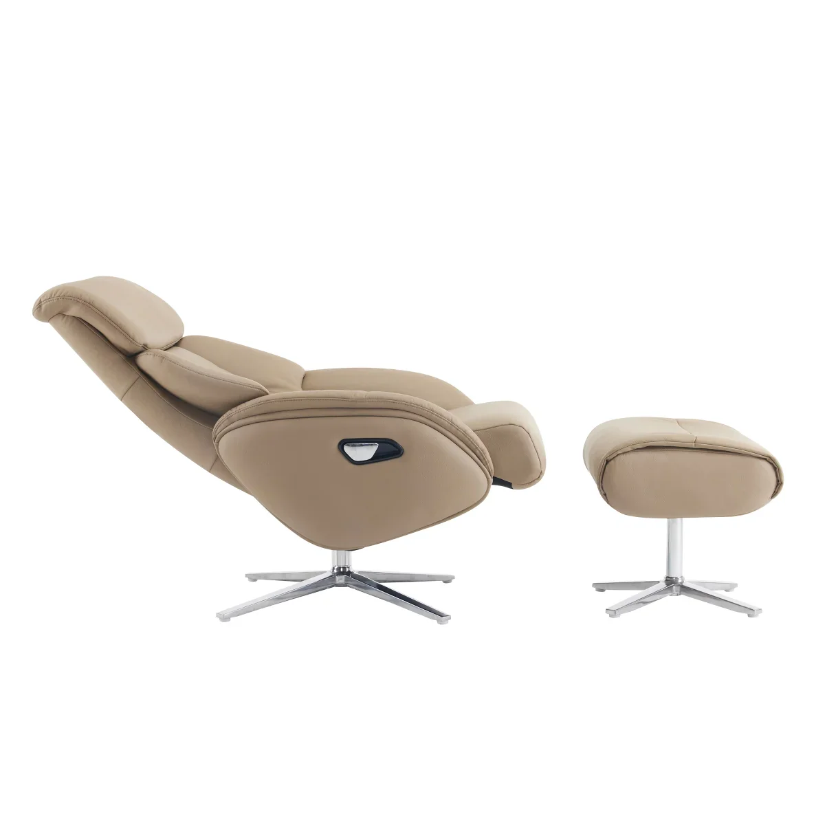 Dola Hills – Fauteuil inclinable en cuir pleine fleur avec ottoman - Image 3