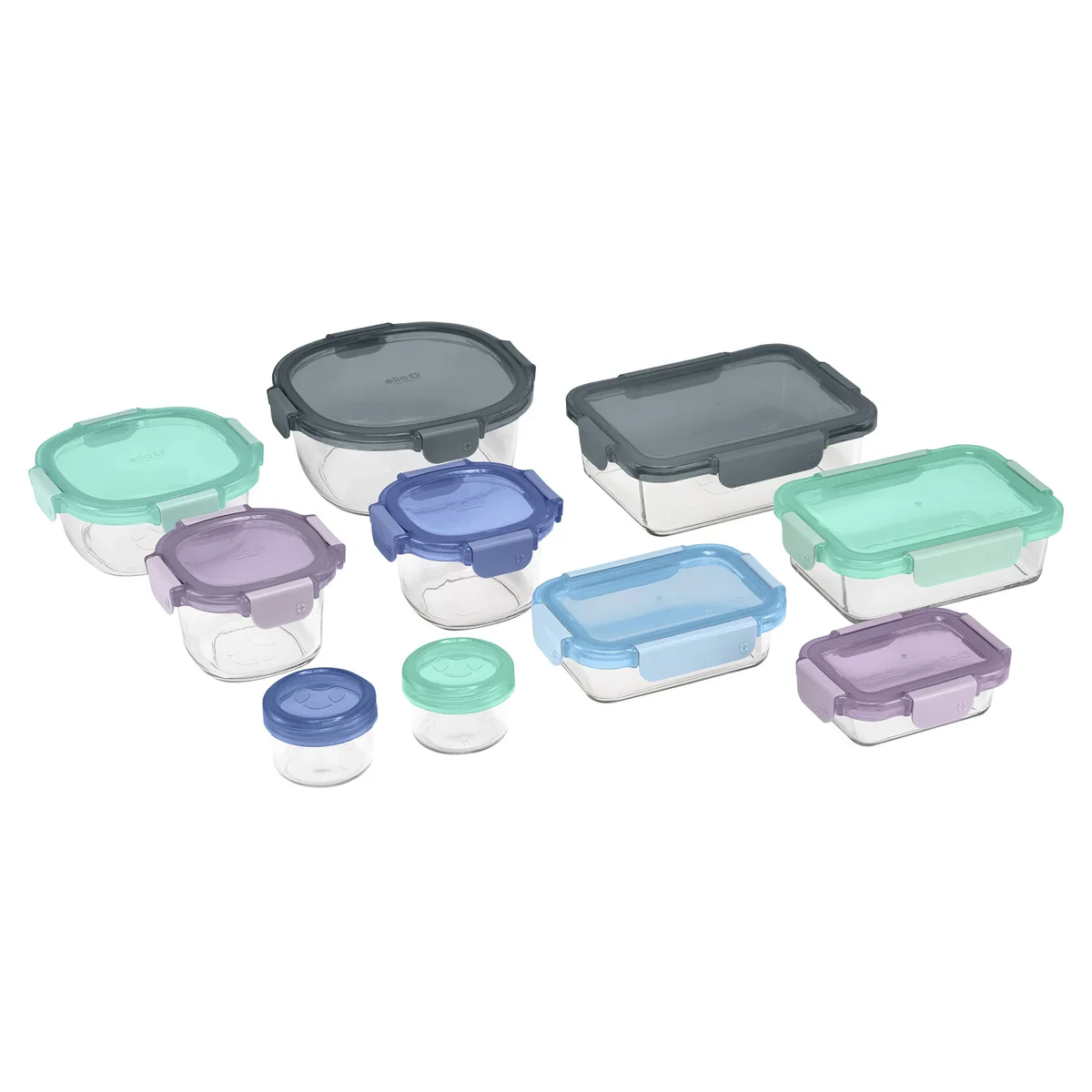 Ello - Ensemble de 20 pièces de conservation en verre - Image 3