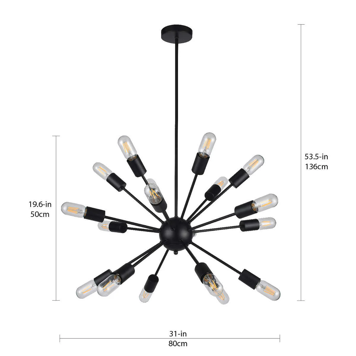 Empire Lighting - Luminaire suspendu Andromeda de style Spoutnik à 18 ampoules - Image 6