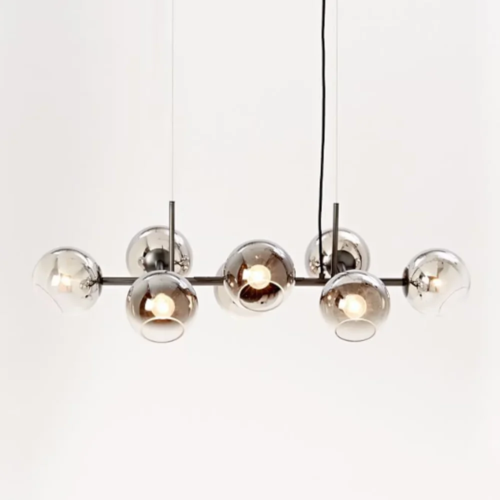 Empire Lighting - Luminaire suspendu linéaire en verre sphérique 8 lumières Astra - Image 3