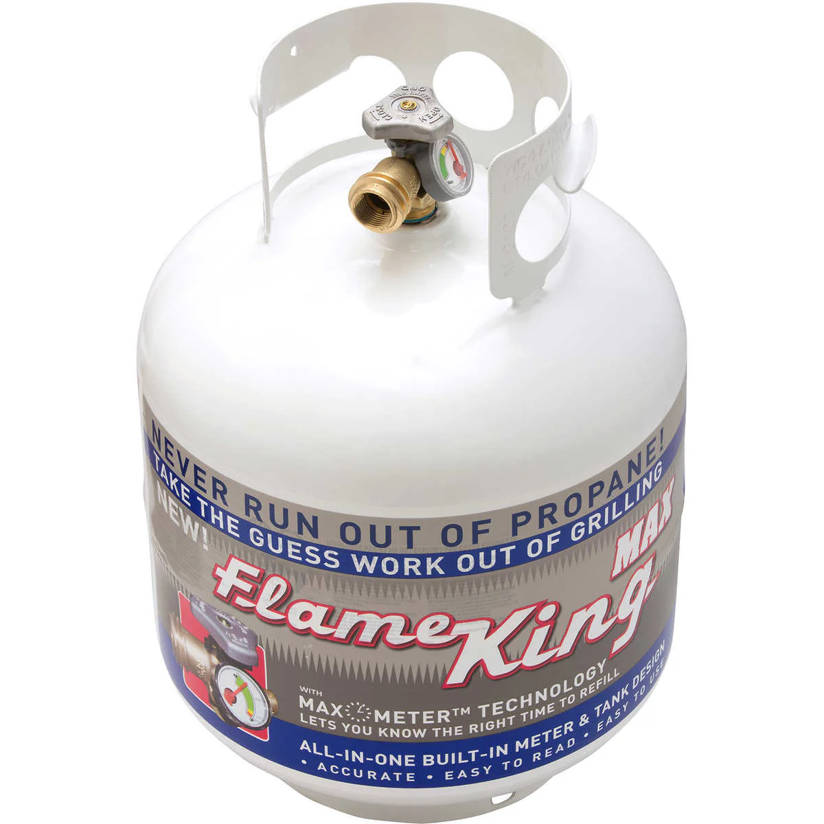 Flame King Max - Bonbonne de propane vide en acier avec valve OPD et amp - Image 2