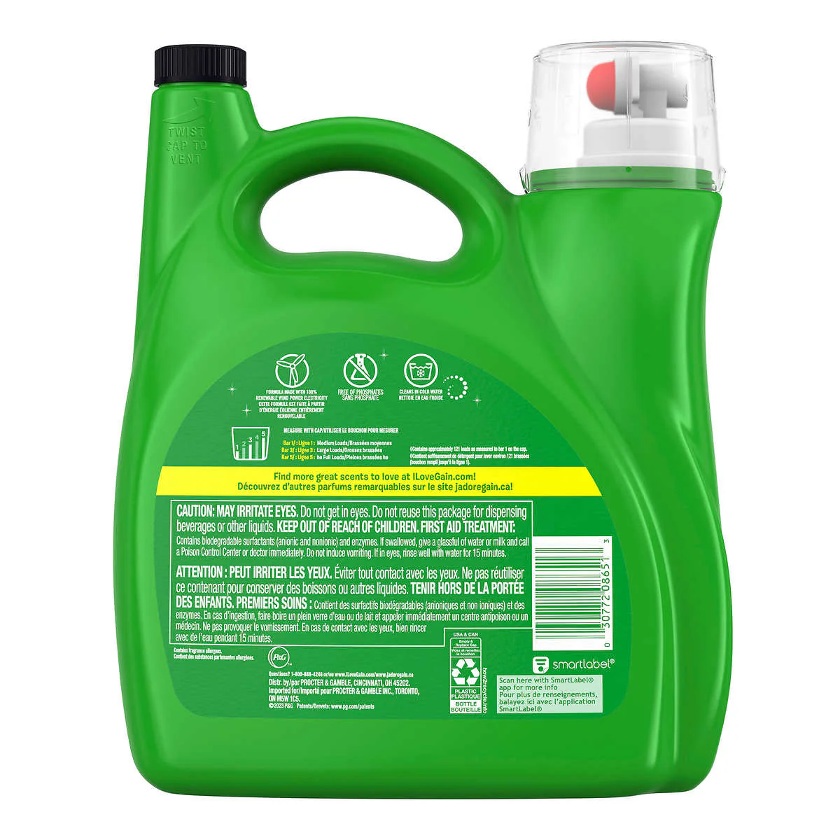 Gain - Détergent à lessive liquide haute efficacité eau froide + Oxi fresh Water Frost - Image 2
