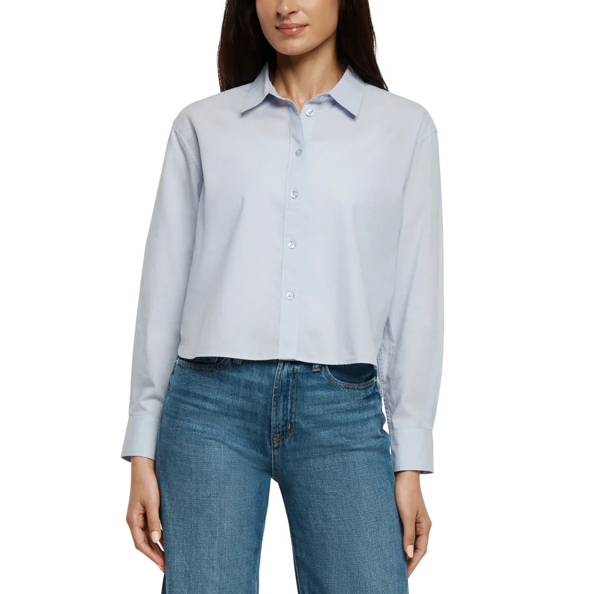 Gap - Chemise courte Ă manches longues en popeline