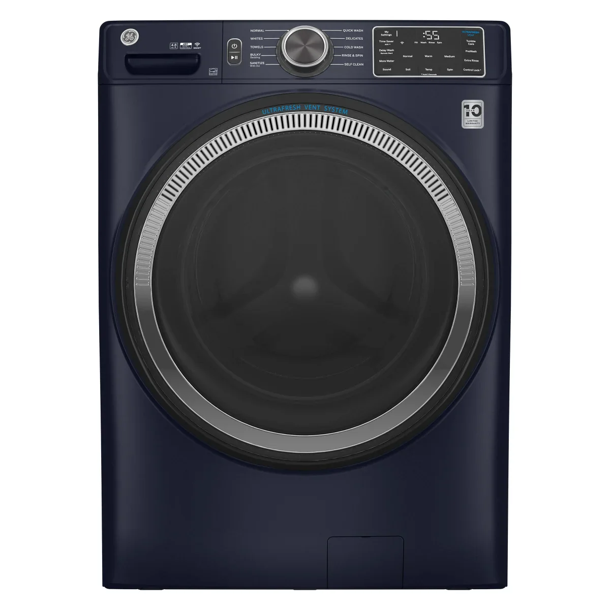 GE - Laveuse Ă chargement frontal bleu saphir de 5,5 piÂł