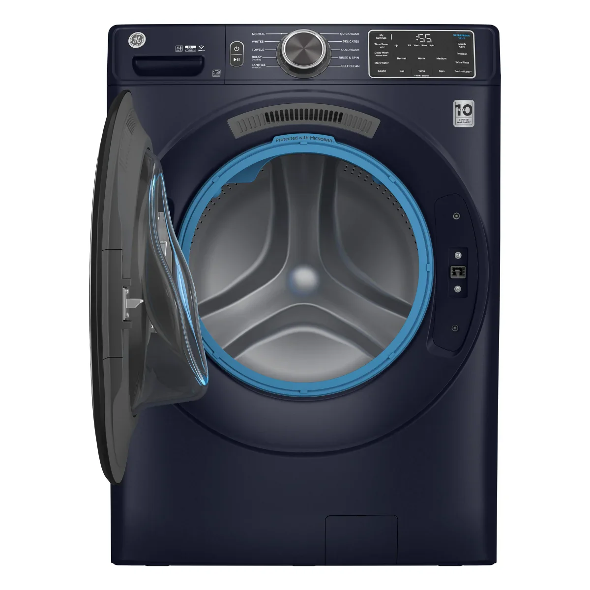 GE - Laveuse Ă chargement frontal bleu saphir de 5,5 piÂł - Image 2