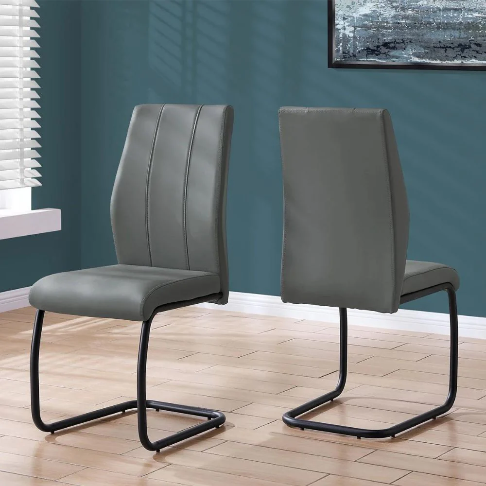 Geri - Ensemble de 2 chaises contemporain avec cadre noir - Image 2