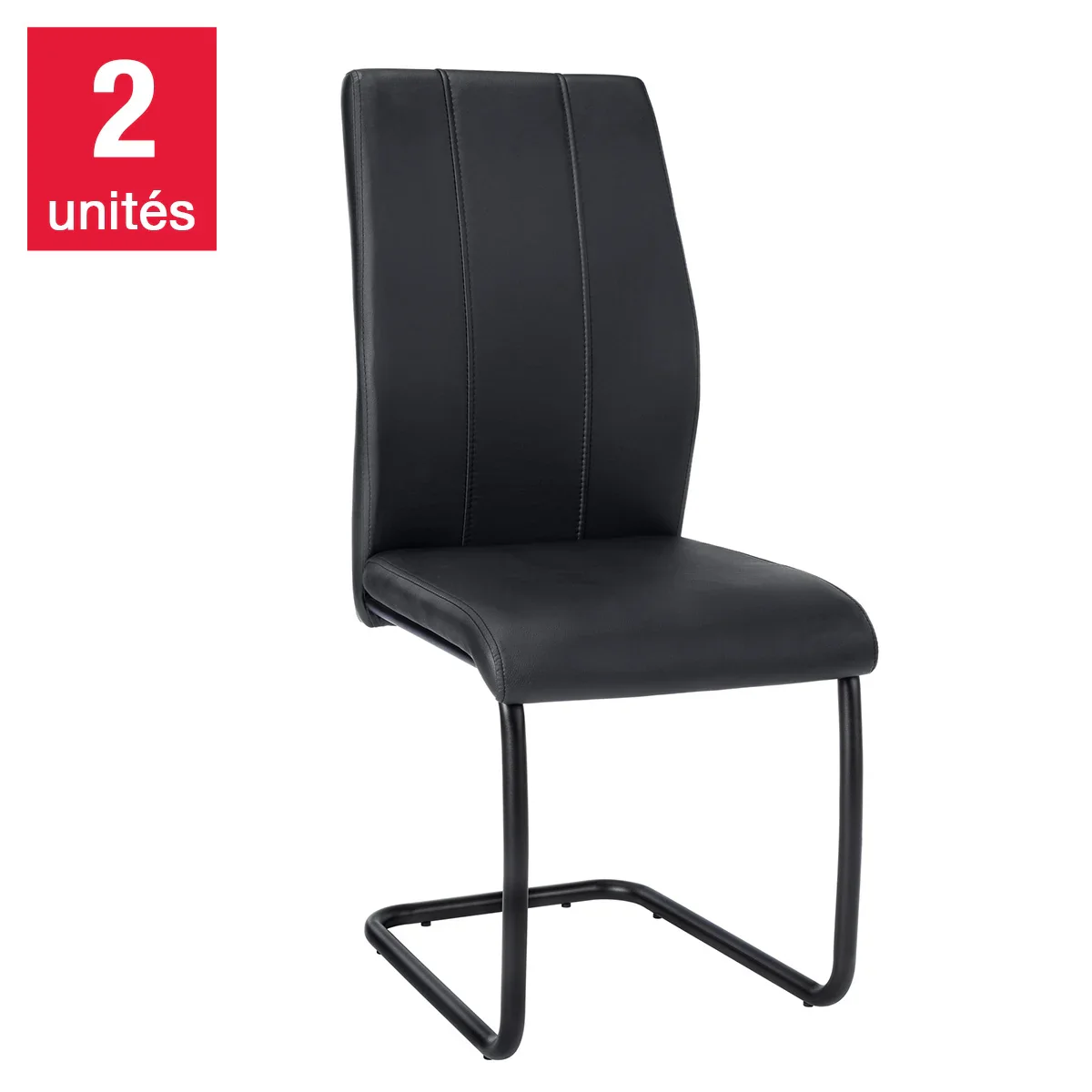 Geri - Ensemble de 2 chaises contemporain avec cadre noir - Image 4
