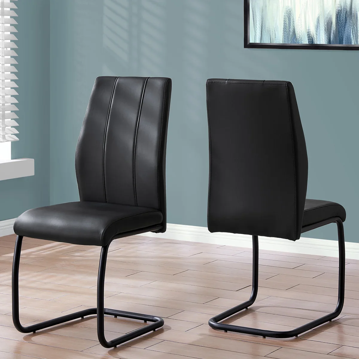 Geri - Ensemble de 2 chaises contemporain avec cadre noir - Image 6